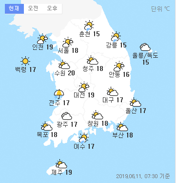 날씨 오늘 광주 광주광역시 일기