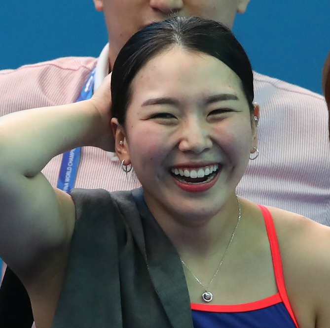 여자 다이빙 국가대표 김수지 선수의 환한 웃음(사진=광주시)