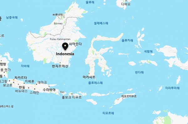 보르네오섬 인도네시아령 북프나잠 파세르군 / [구글 맵]