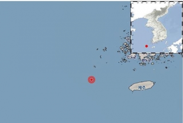 기상청에 따르면 전남 신안군 흑산도인근 해안에서 19일과 22일 지진이 일어났다. (사진=기상청 캡쳐).