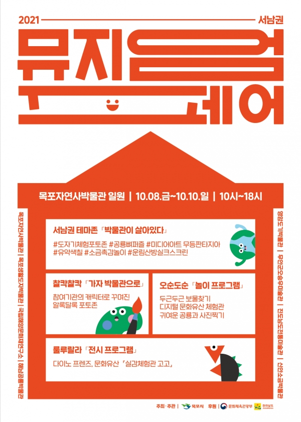 2021 목포문학박람회 뮤지엄 페어 포스터