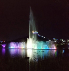 빛가람혁신도시 호수공원 분수 본격 가동